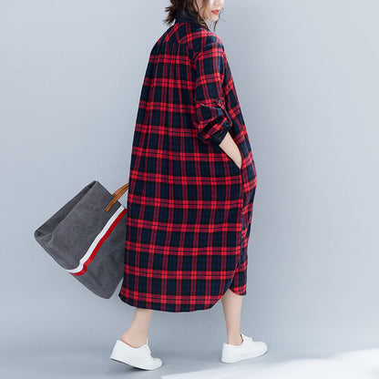 Vintage Plus Sizes Long Sleeves Shirts Dresses