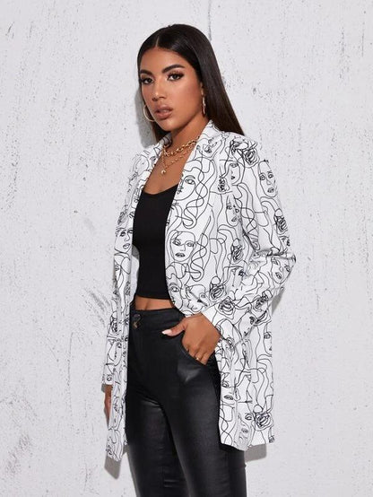 Unfixed Animal/Letter Print Women Blazers-STYLEGOING
