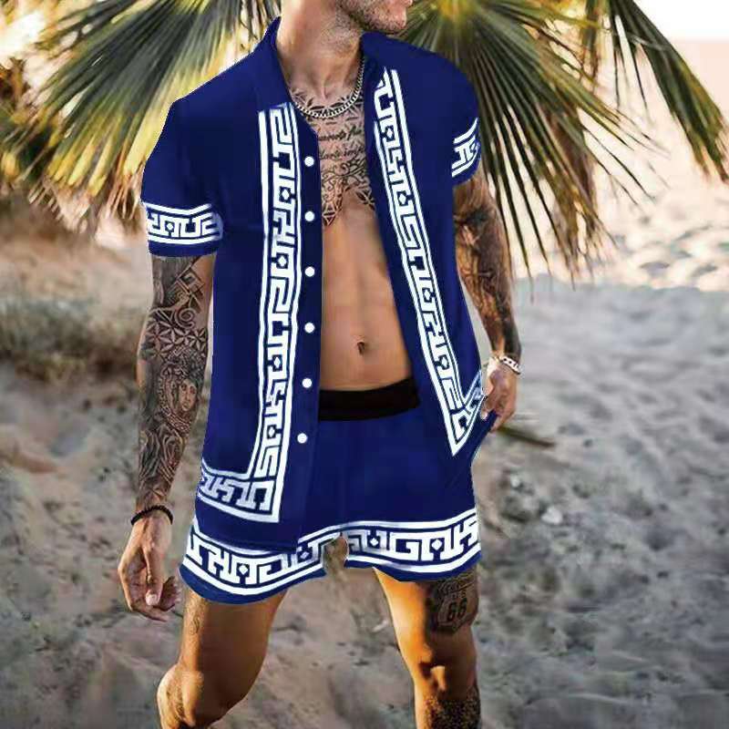 Casual Summer Beach Shorts&shirts for Men-STYLEGOING