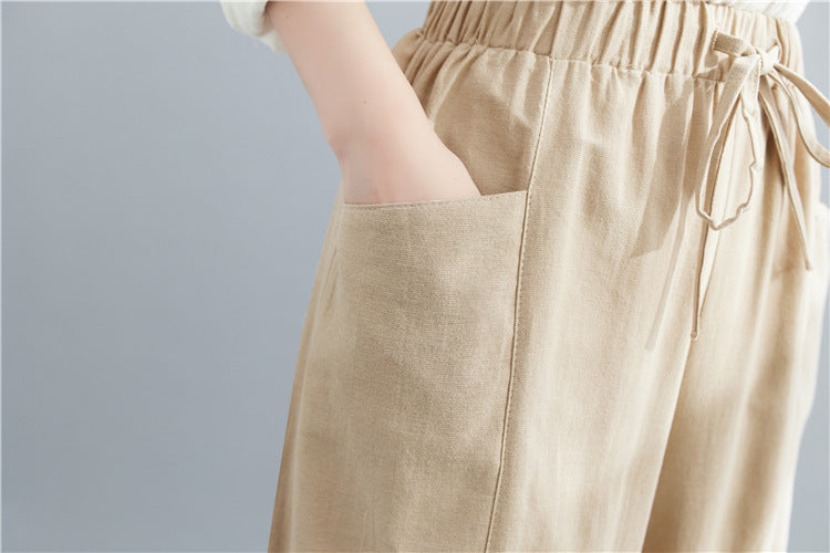 Casual Linen Loose Plus Sizes Women Pants