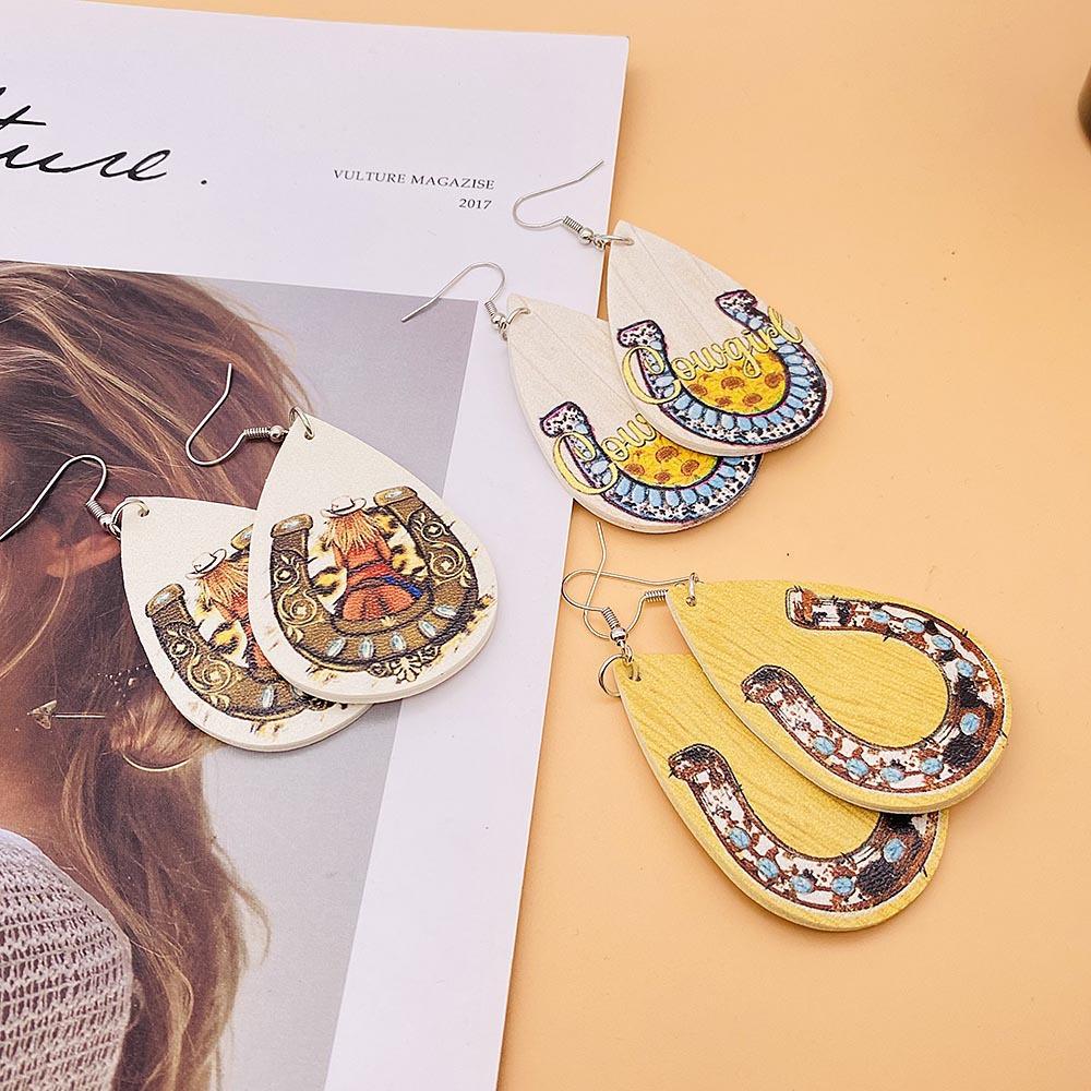 Christmas Vintage Animal Print Earrings 2 Sets