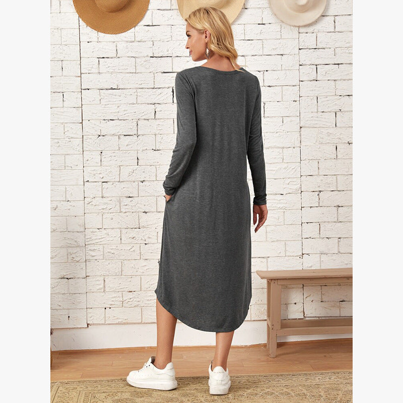 Casual Long Sleeves Midi Dresses for Women