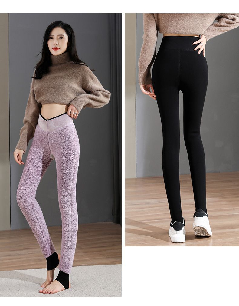 Winter Warm Velvet High Waist Pants Leggings