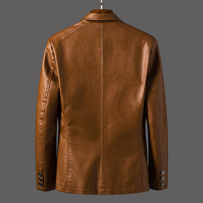 Men's Pu Leather Motorcycle Jacket