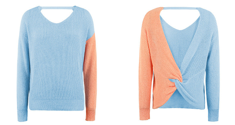 Sexy Summer Backless Design Knitting Sweaters