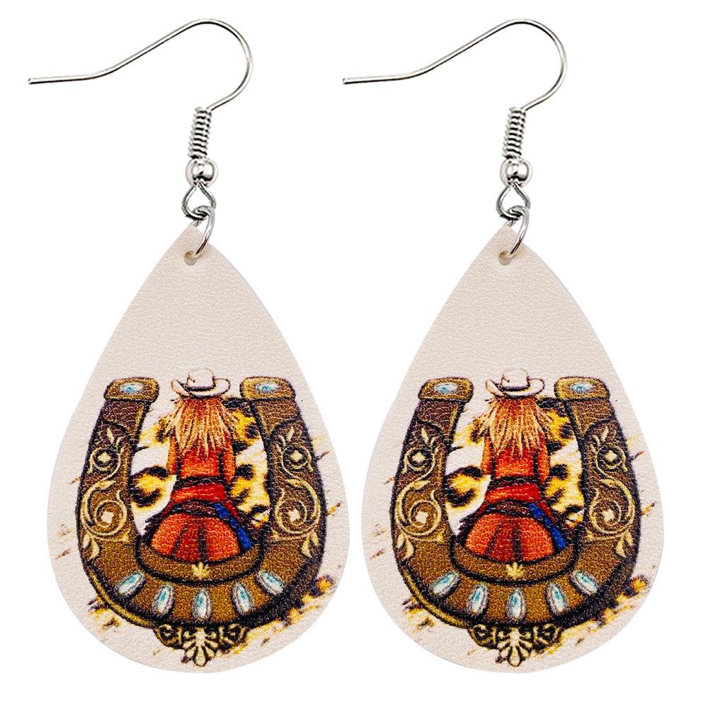 Christmas Vintage Animal Print Earrings 2 Sets