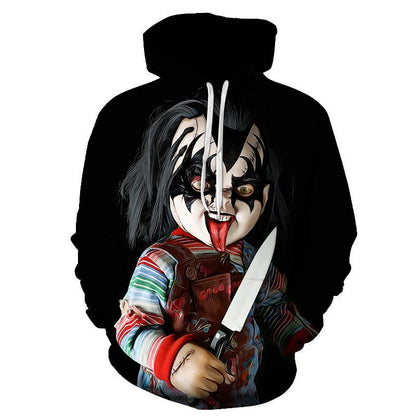 Halloween 3D Print Casual Pullover Hoodies-STYLEGOING