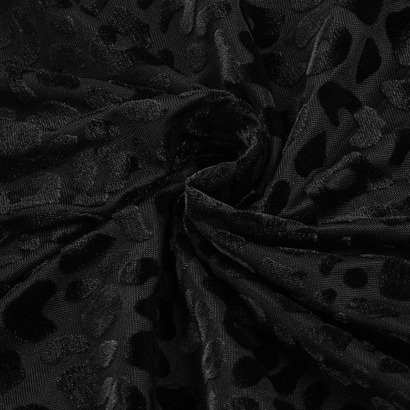 Vintage Leopard Purple Elastic Sexy Party Dresses