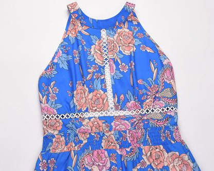 Sexy Halter Split Front Flowers Long Maxi Dresses