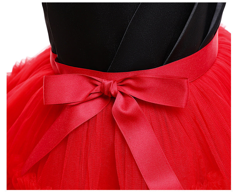 Cute Cake Style Kid's Party Princess Dresses