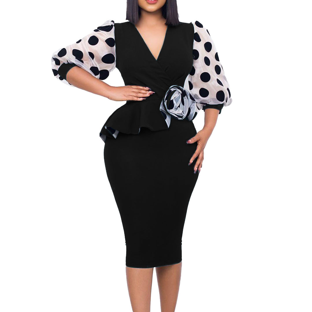 Fashion Polka Dot Tulle Women Dresses