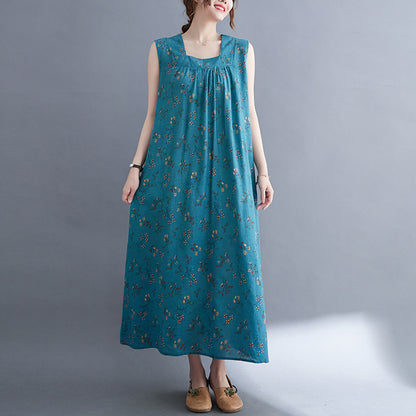 Casual Summer Linen Plus Sizes Sleeveless Dresses