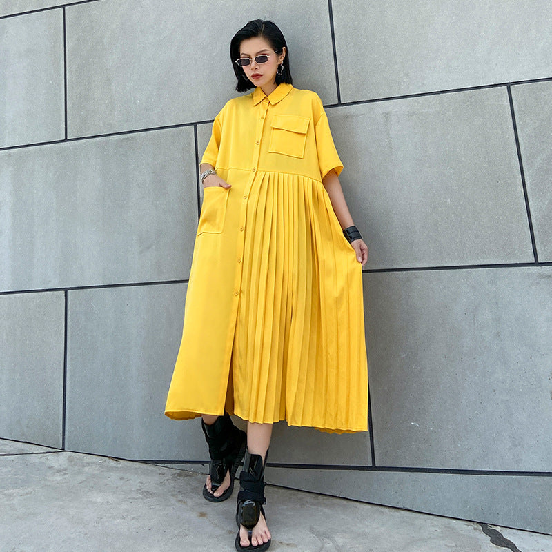 Designed Summer Short Sleeves Long Cozy Dresses