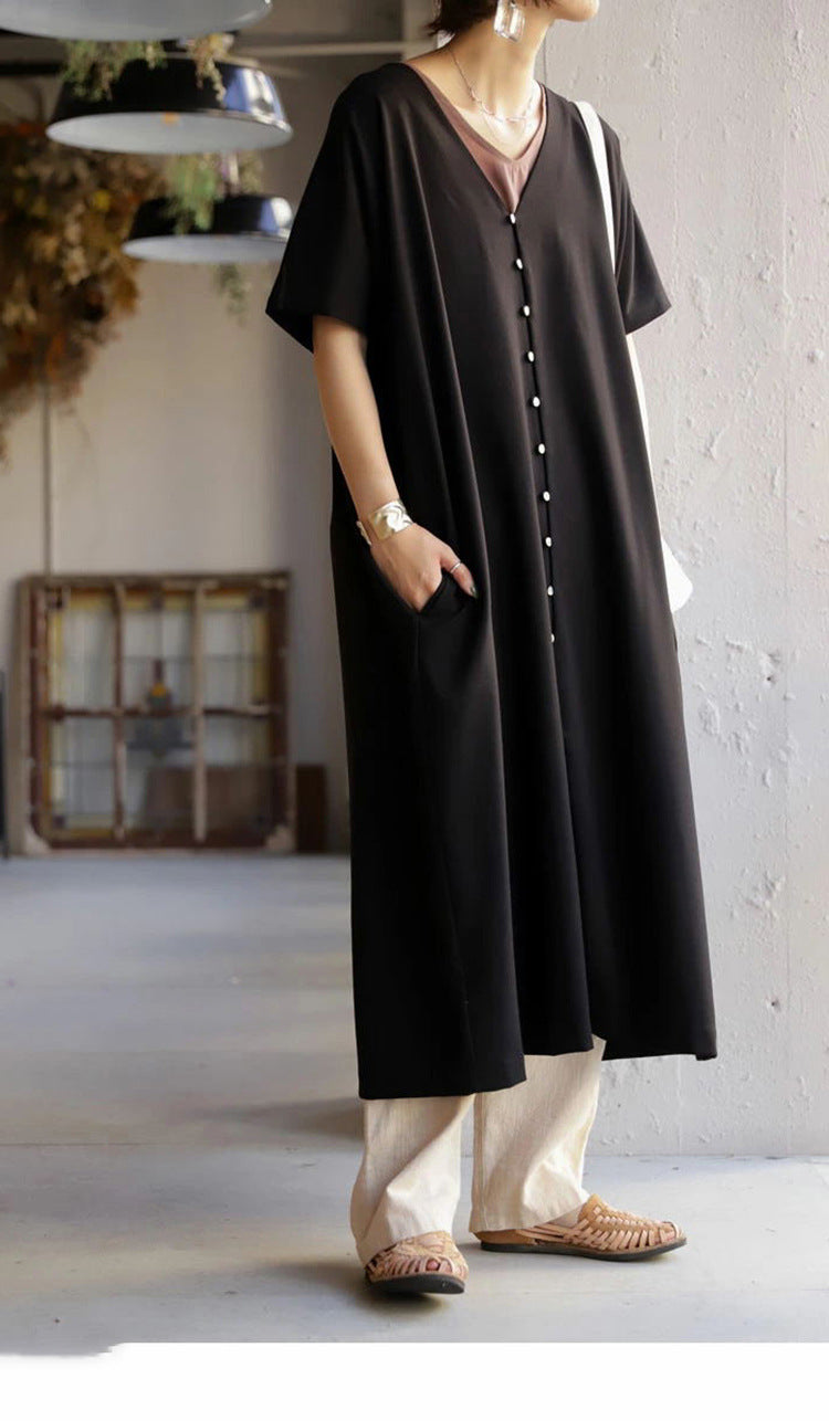 Casual Summer V Neck Long Cozy Dresses