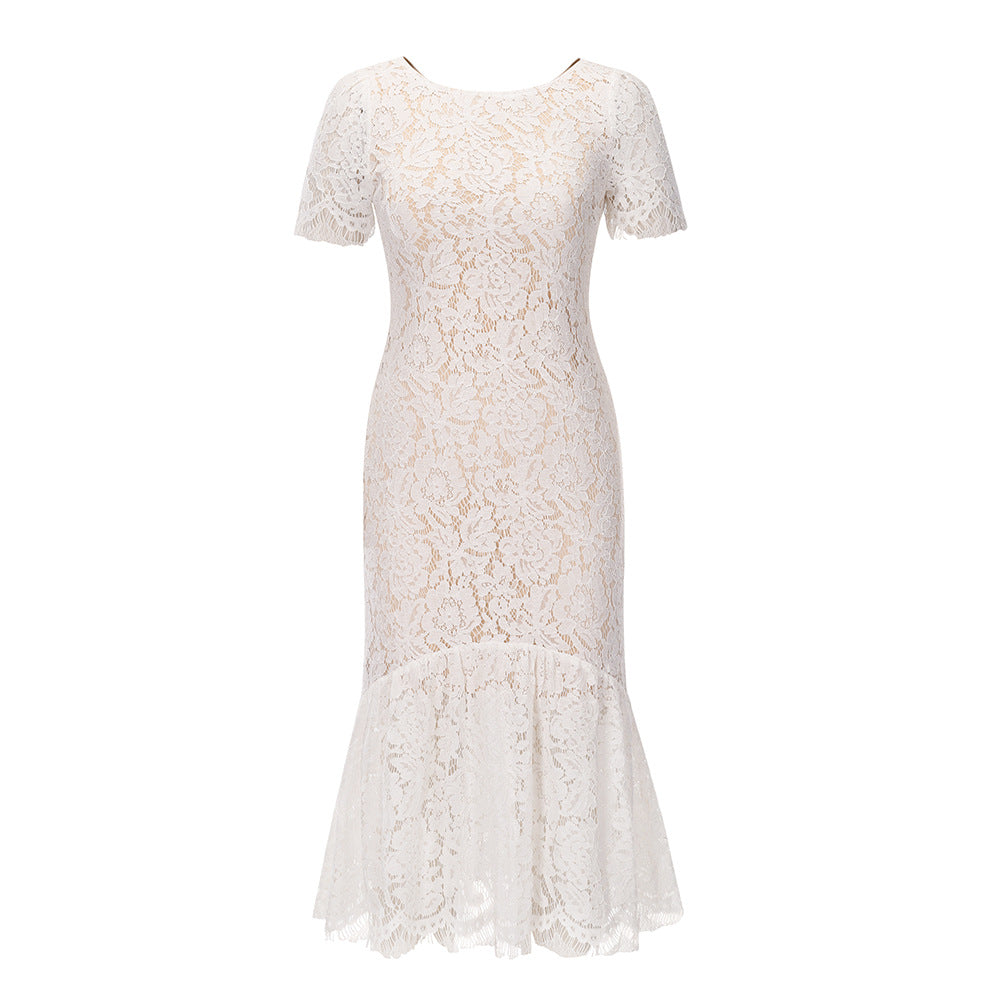 Sexy Backless Elegant Lace Dresses for Women