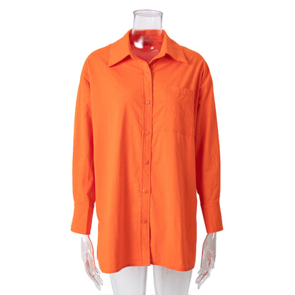 Casual Long Sleeves Shirts and Wide Legs Pants Suits