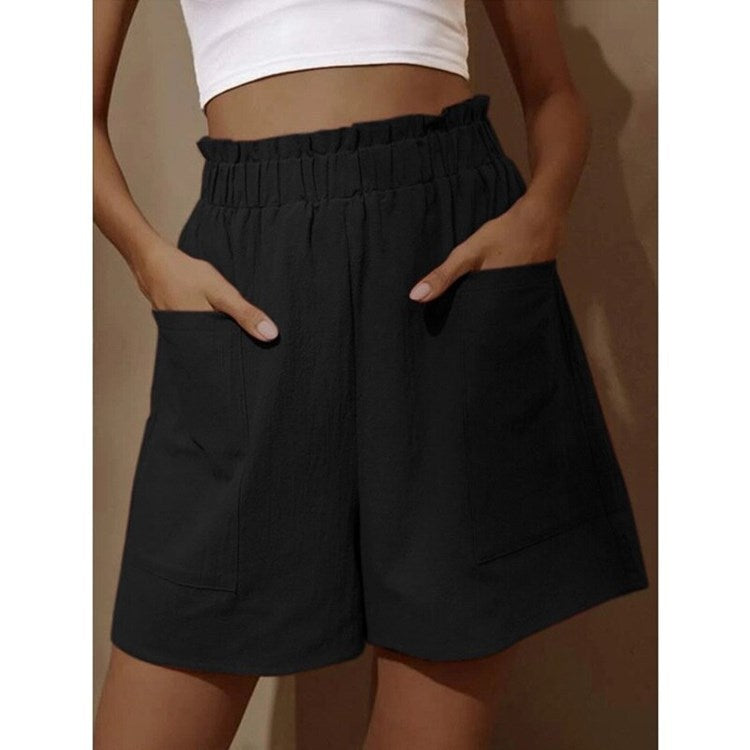 Casul Linen High Waist Summer Shorts for Women