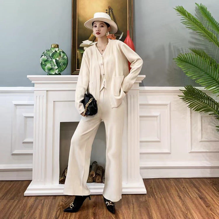 Luxury 3pcs Knitted Women Suits