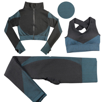 Sexy Body Buidling Sporting 3pcs Suits for Women
