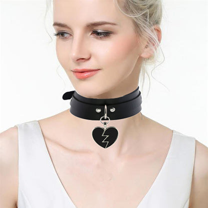 Sweetheart Design PU Leather Clavicle Chain