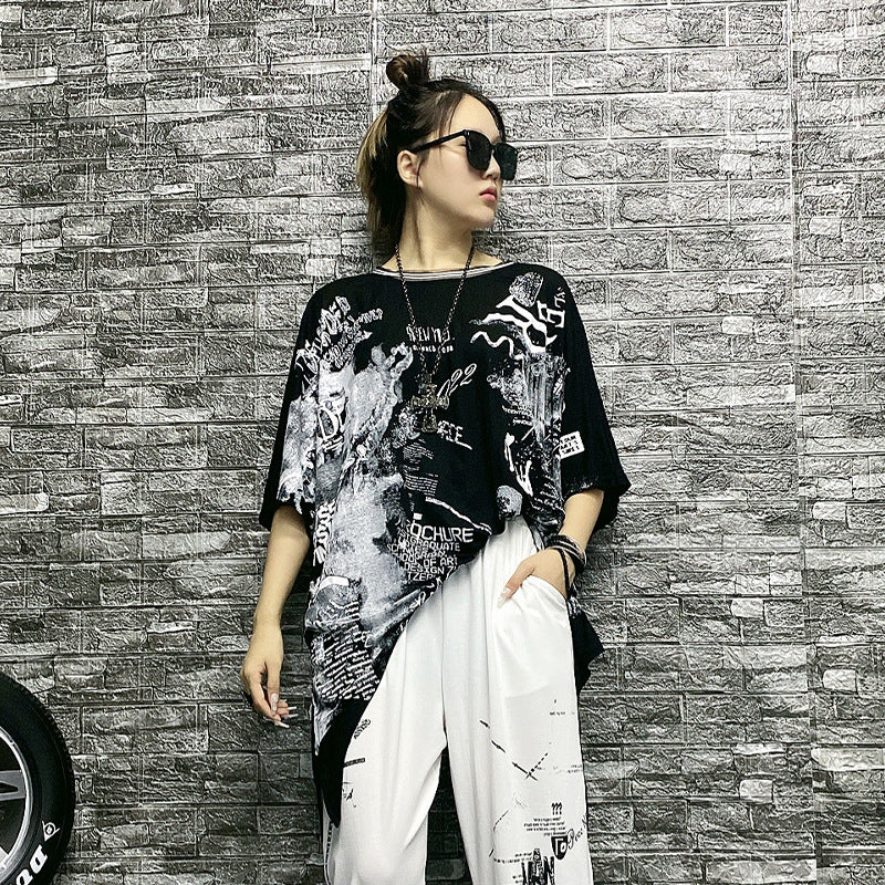 Designed Irregular Summer Plus Sizes T Shirts