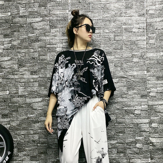 Designed Irregular Summer Plus Sizes T Shirts