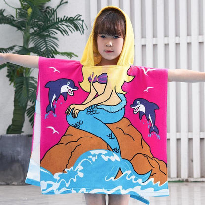 Kids Cartoon Print Bath Towel-STYLEGOING