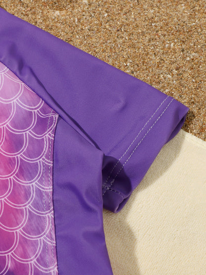 Purple One Piece Swimsuits for Girls