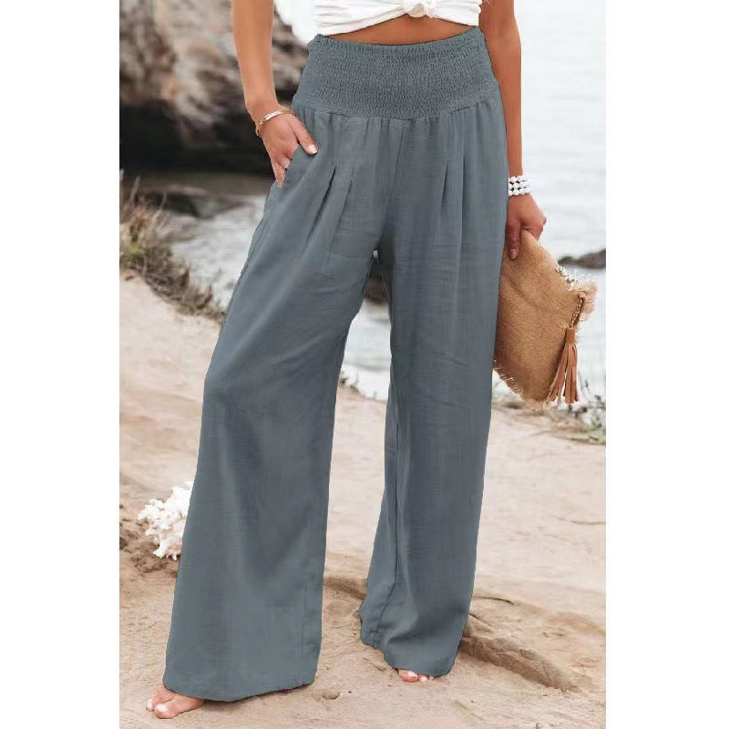 Casual Linen Summer Wide Legs Pants for Women