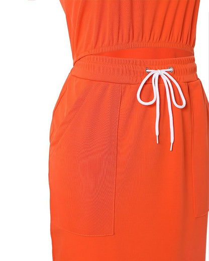 Casual Women Two Pieces Suits Tops and Skirts