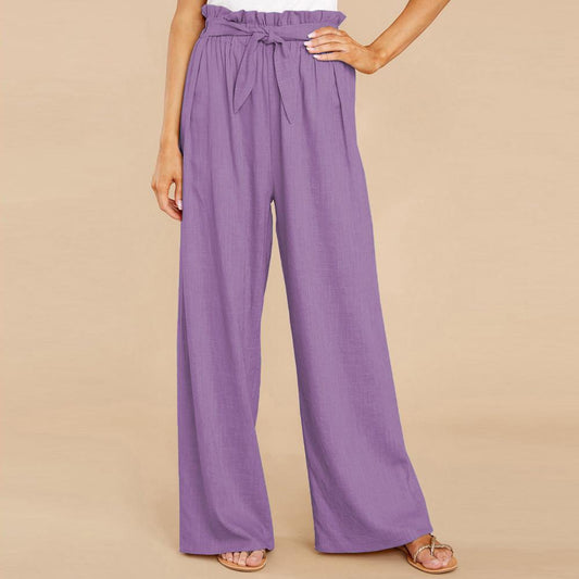 Casual Women Linen Long Pants--Free Shipping at meselling99