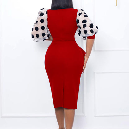 Fashion Polka Dot Tulle Women Dresses