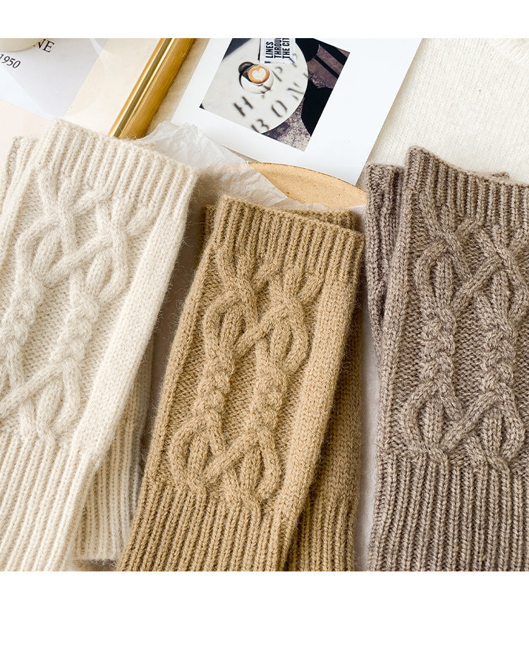 2 pairs/Set Winter Warm Knitted Gloves