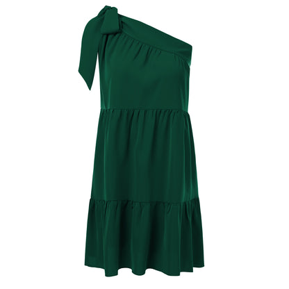Sexy One Shoulder Chiffon Short Daily Sun Dresses