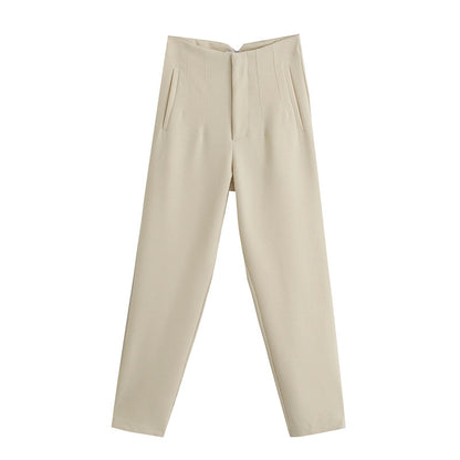 Elegant High Waist Summer Slim Casual Pants for Women