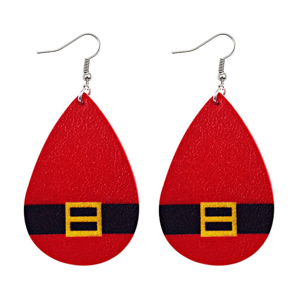 Christmas Style Water-drop Snowflake Earring 2 Sets