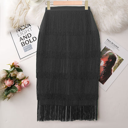 Sexy High Waist Tassels Skirts