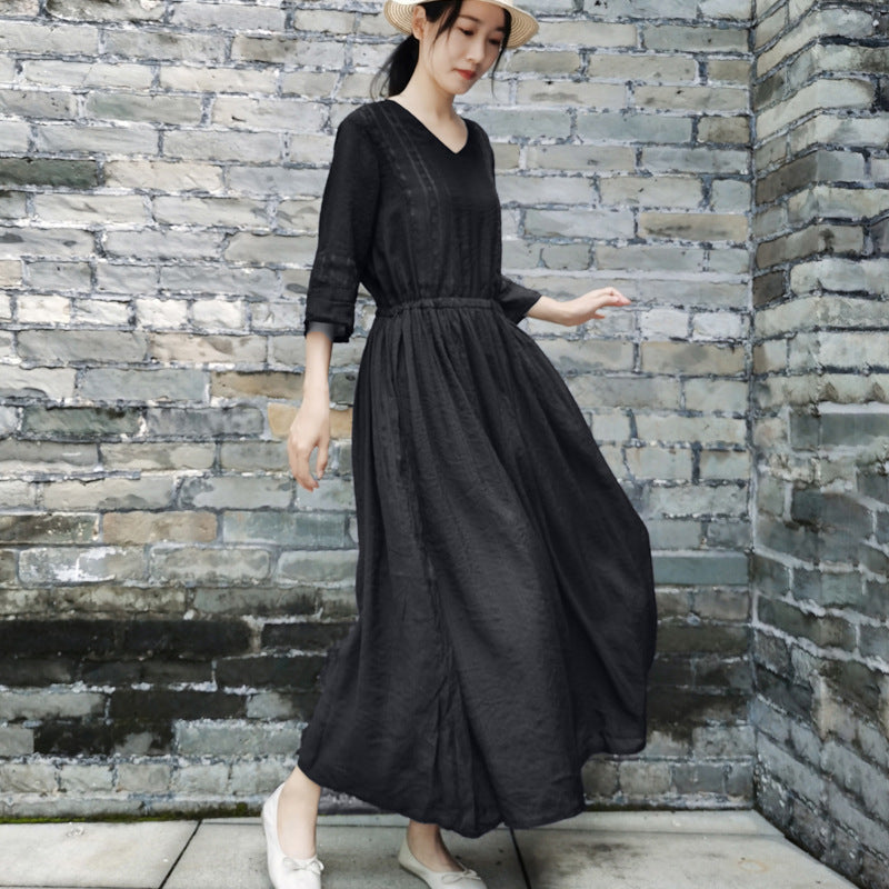 Ethnic Women Summer Linen Dresses