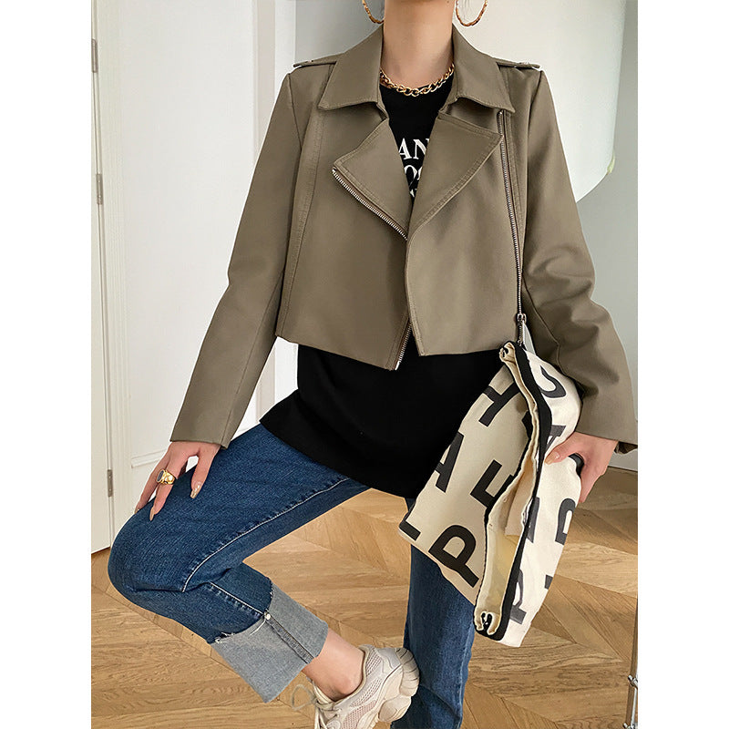 Fashion Motorcycle PU Leather Zipper Jackets
