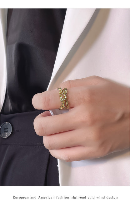 Fashion Bind Chains Silver Rings for Women