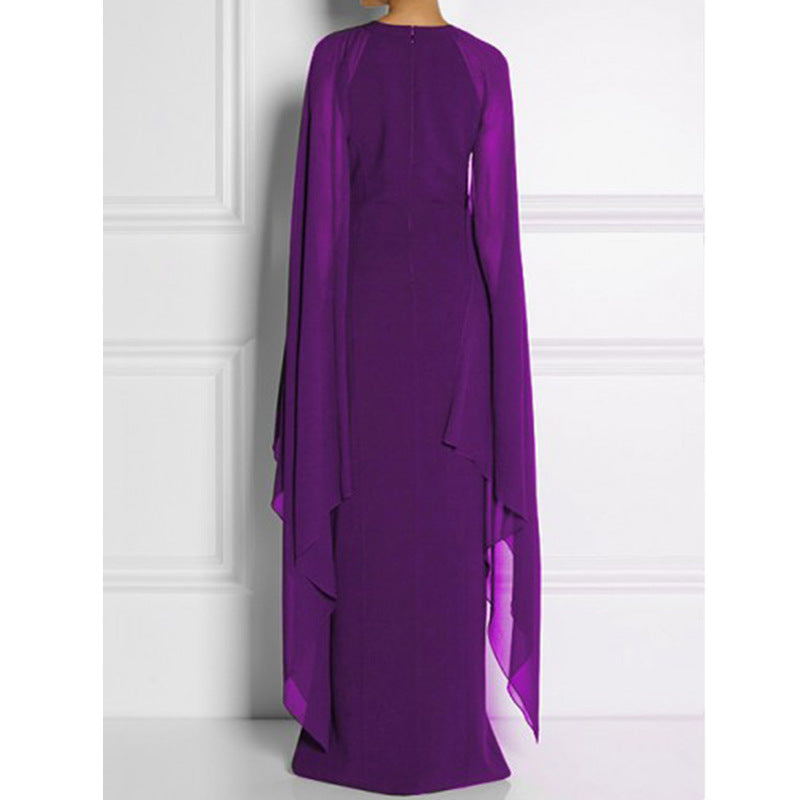 Fashion Chiffon Irregular Cape Dresses