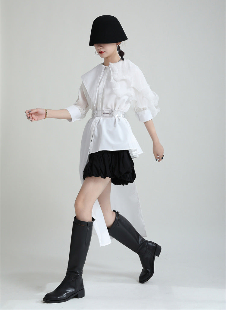 3D Designed Asymmetrical Summer Shirts Dresses
