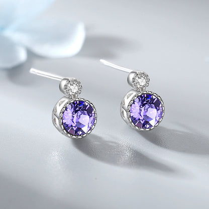 Fashion Crystal Sliver Earrings Stud for Women