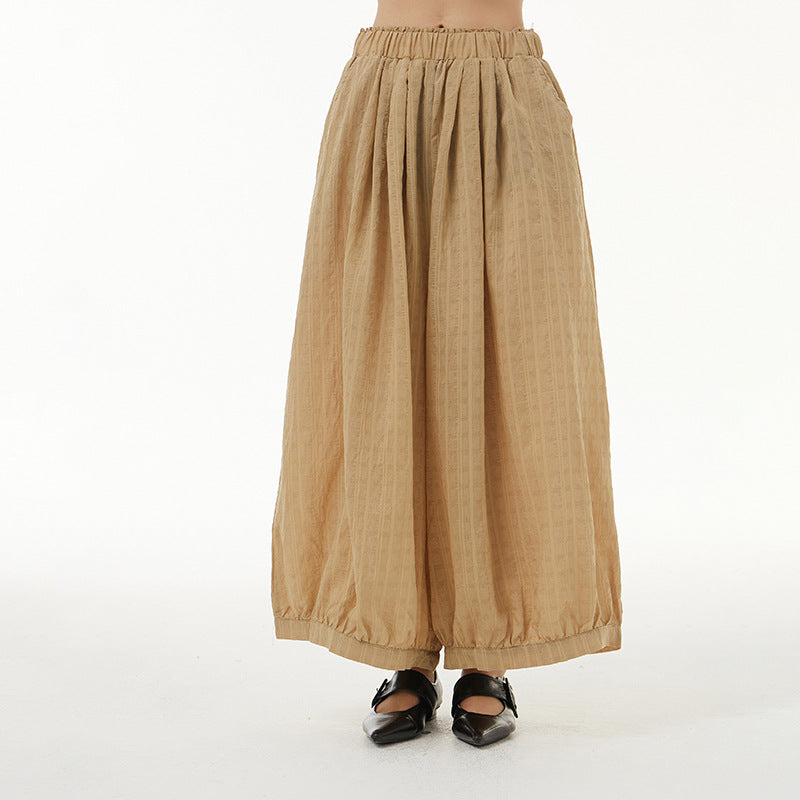 Vintage Designed Plus Sizes Summer Wide Legs Pants