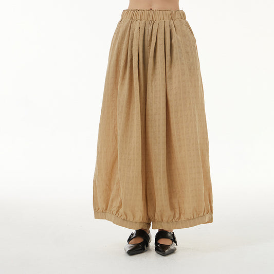 Vintage Designed Plus Sizes Summer Wide Legs Pants