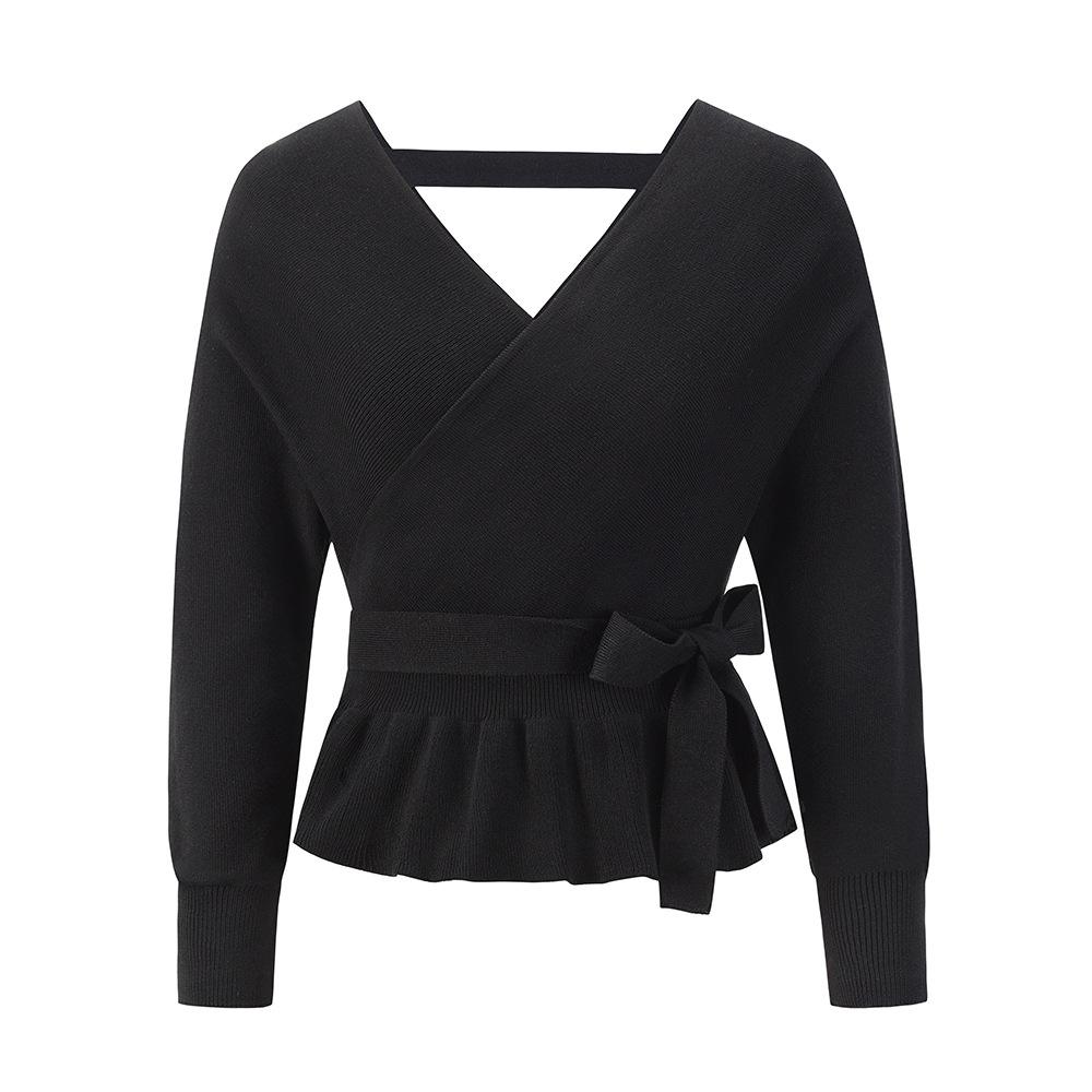New Pullover V Neck Knitting Sxey Sweaters-STYLEGOING