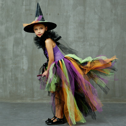 Halloween Tulle Witch Ball Dresses Cosplay