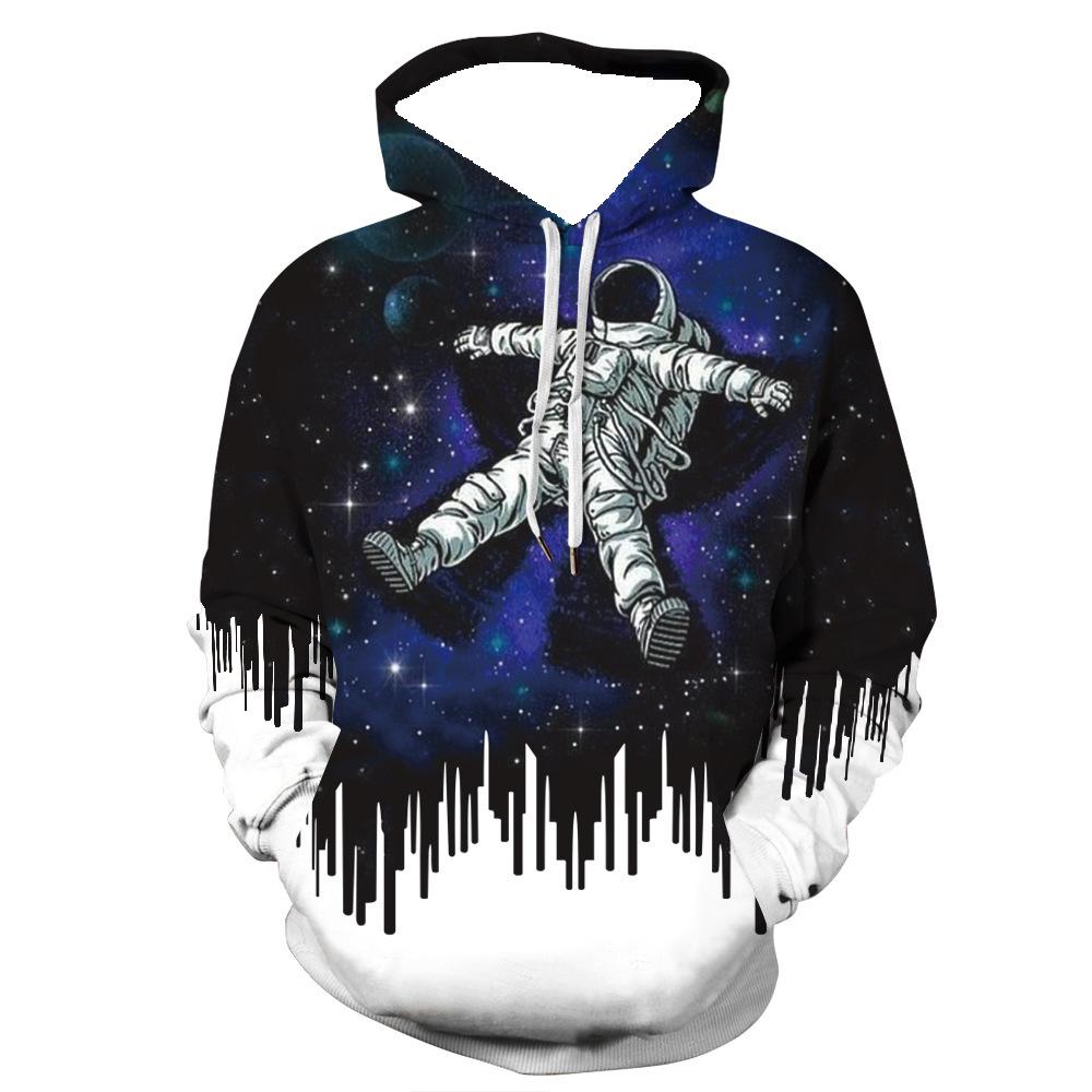 Casual Round Neck 3D Print Hoodies for Lovers-STYLEGOING