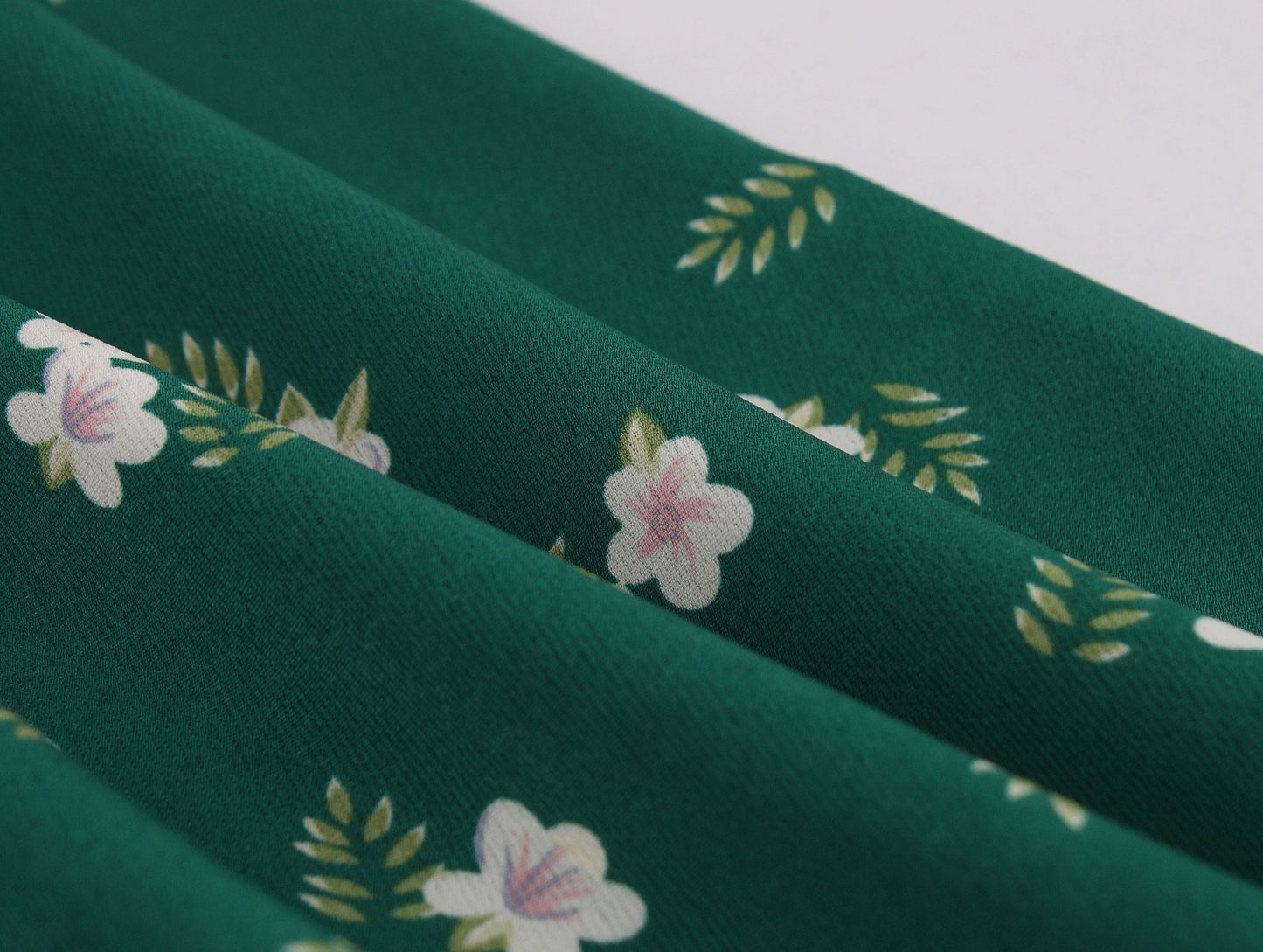 Women Turnover Colloar Floral Retro Dresses-STYLEGOING