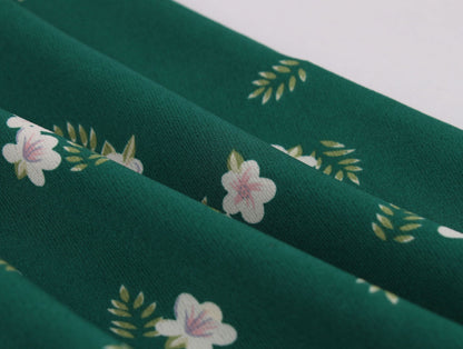 Women Turnover Colloar Floral Retro Dresses-STYLEGOING